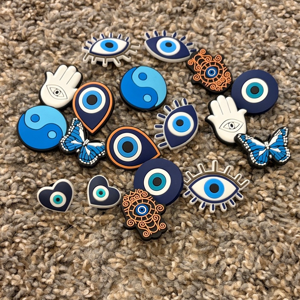 Blue Evil Eye Shoe charms